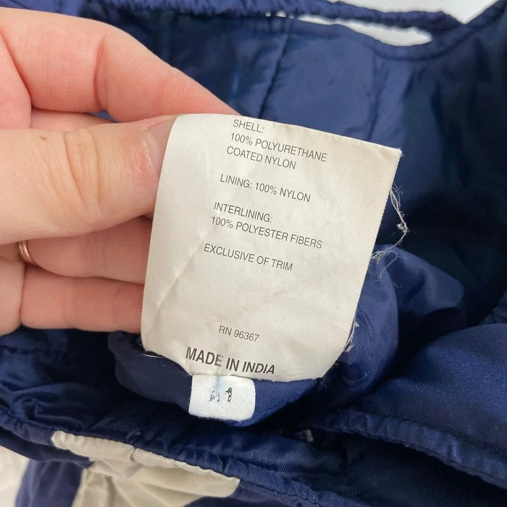 Kid's unisex blue adjustable zip waterproof insulated snowsuit pants winter gear